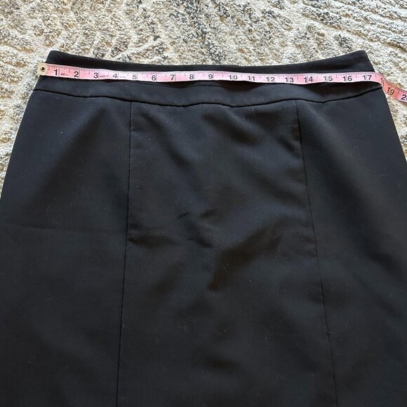 George Black Short Pencil Skirt Women Size 12 Pleated - Picture 5 of 11